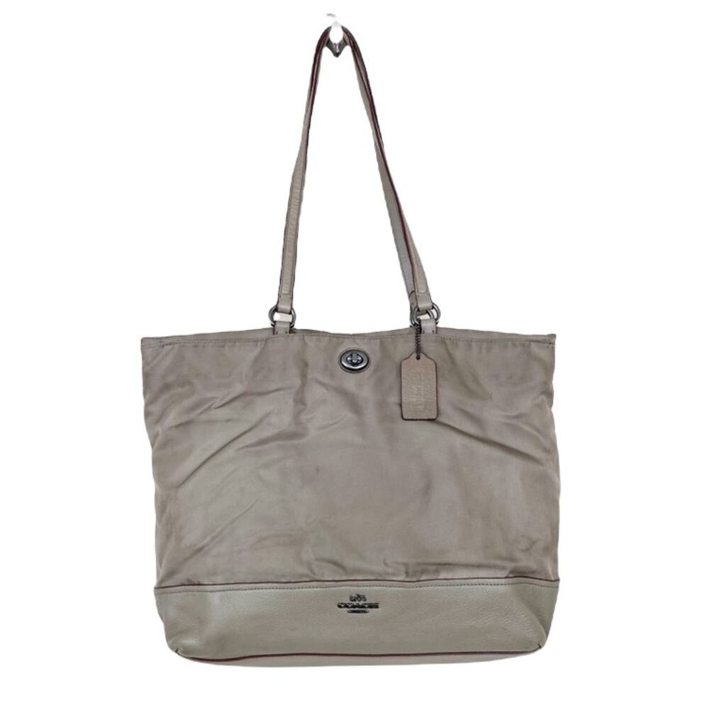 Coach Nylon and Leather Tote Shoulder Bag F57903
